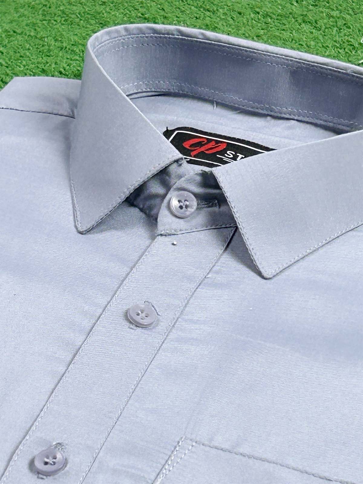 785-9 Lavender Grey Stitched Suit Kameez Shalwar For Men MSK280