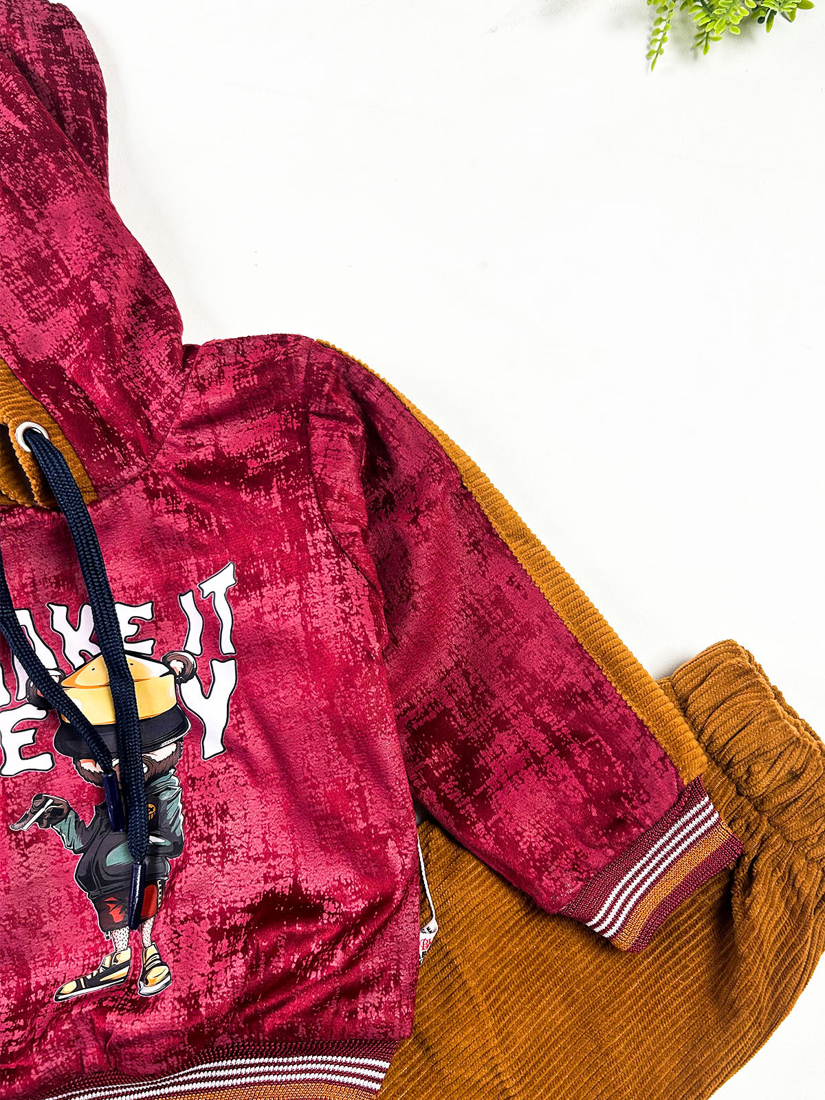 2Yrs - 5Yrs Red Suit For Kids BS847