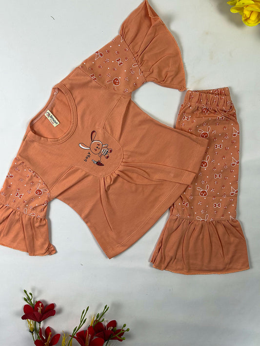 1Yr - 4Yrs Peach Suit For Girls GS572