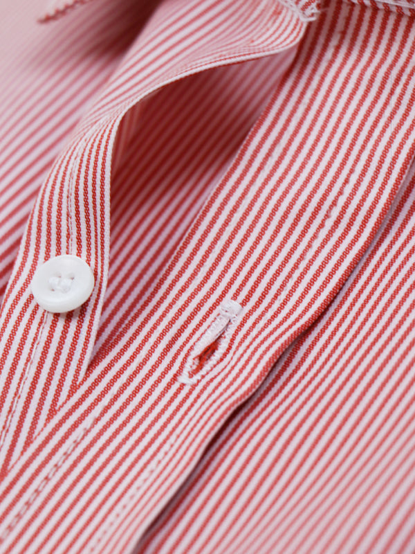 MFS07 Men's Formal Dress Shirt Red Lines