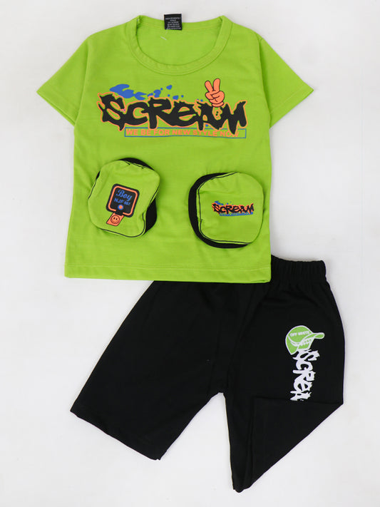 BS28 NJ Kids Suit 1Yr - 4Yrs Scream Light Green