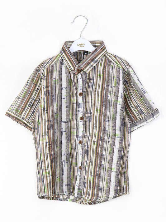 NB Boys Casual Shirt 3Yrs- 13Yrs Printed Vintage Striped