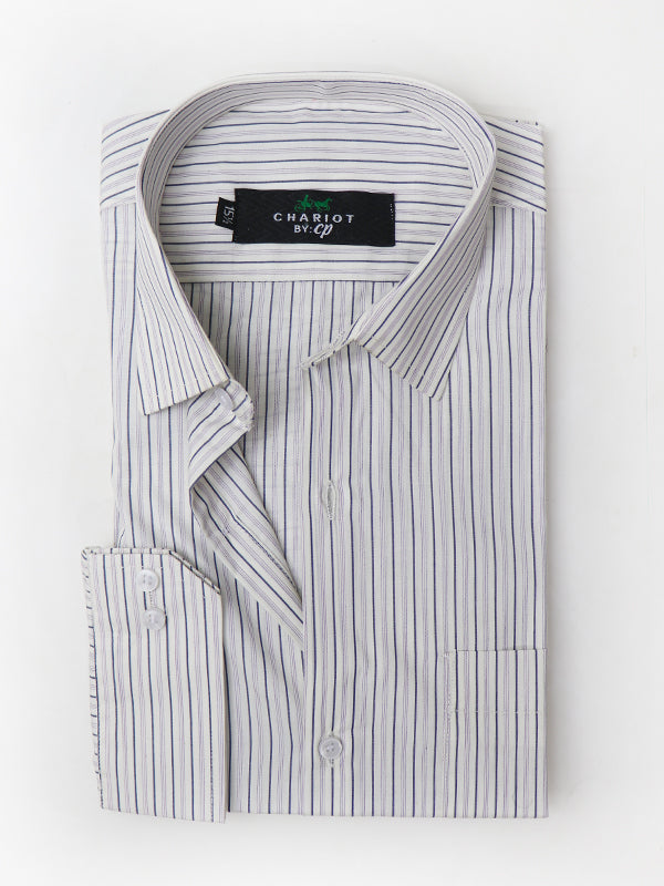 Men's Formal Dress Shirt 03 White Lines