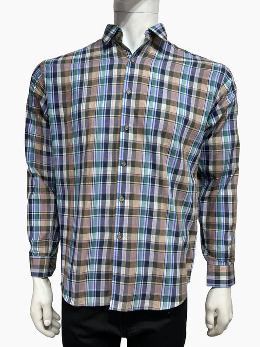 Brown Checks Casual Shirt For Men MCS88