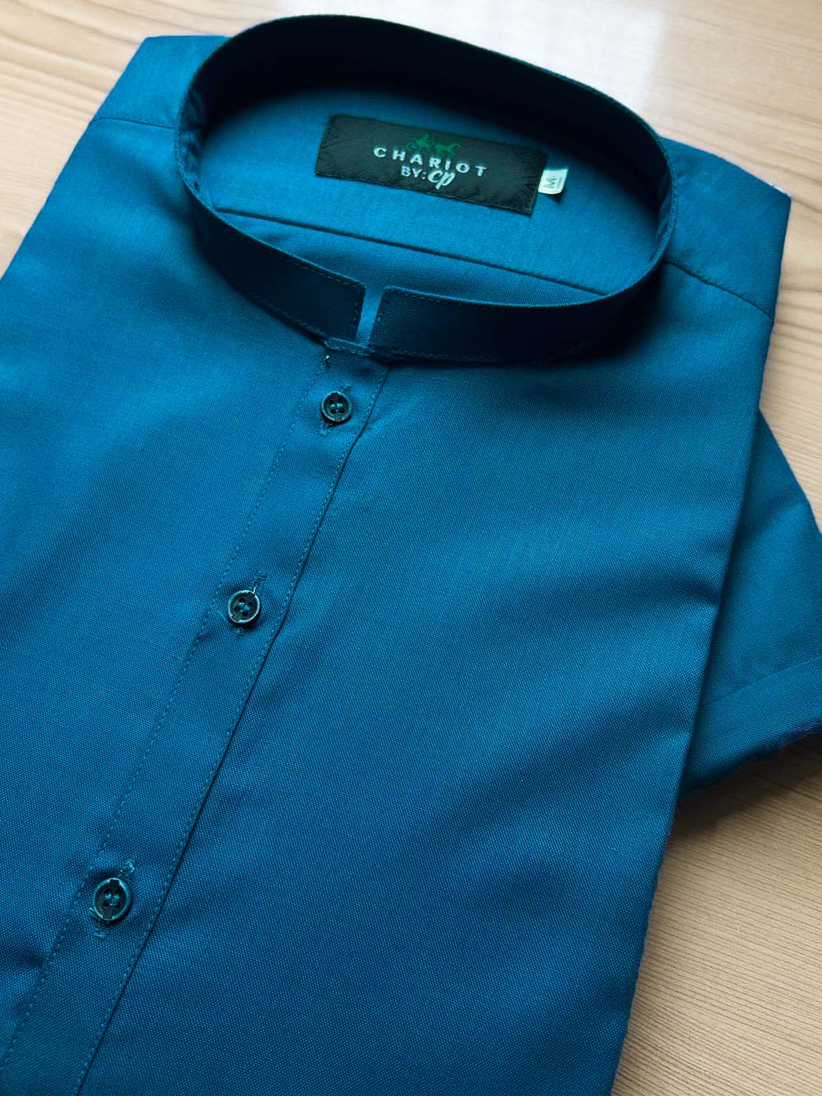 027-9 MSK525 Teal Stitched Suit Sherwani Collar Kameez Shalwar For Men