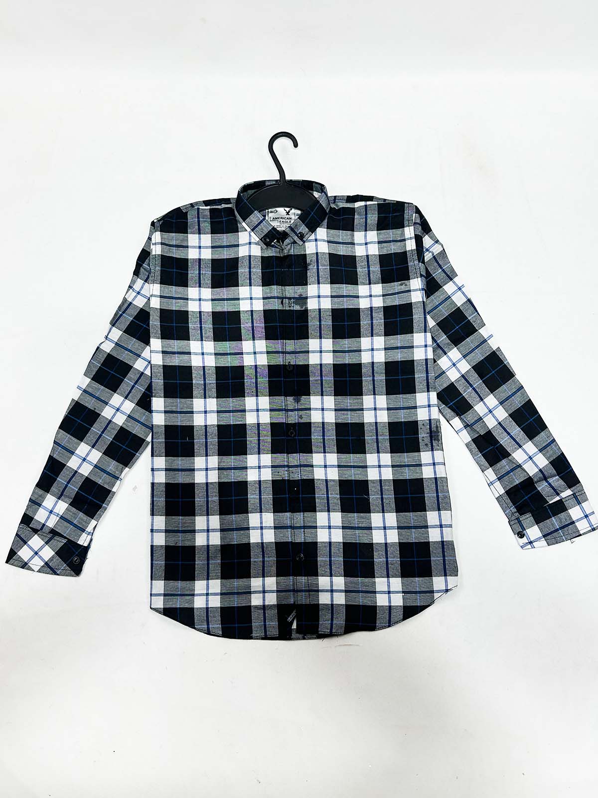 Black Checks Casual Shirt For Men MCS130