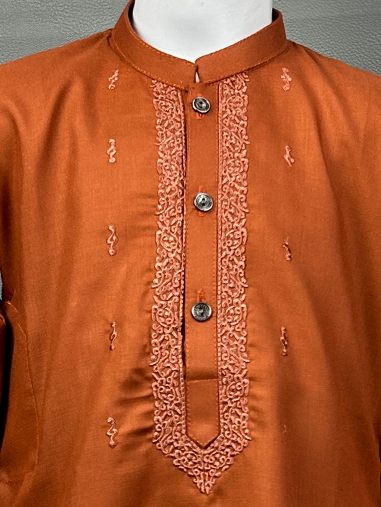 2Yrs - 14Yrs 720 Rust Kameez Shalwar Suit For Boys AM BKS118