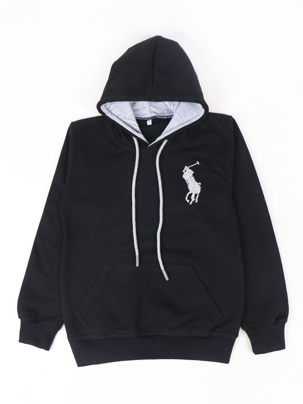 KH11 Kids Pullover Hoodie 4Yrs - 9Yrs Polo Black