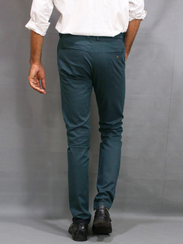 Dark Sea Blue Cotton Chino Pant For Men MCP03