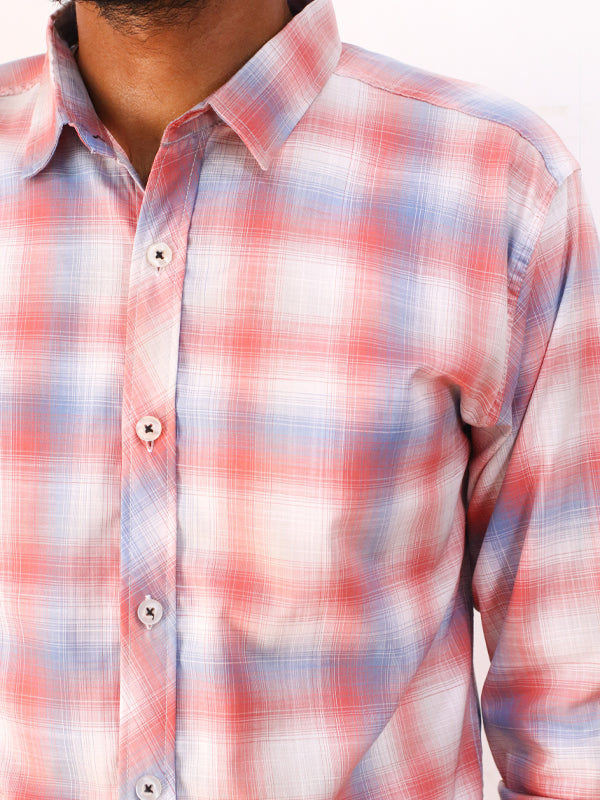 Red Checks Casual Shirt For Men AZ MCS21