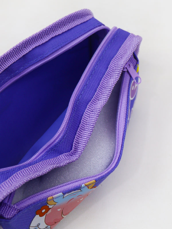 PB05 Zipper Pencil School Pouch For Kids More Sugor Purple