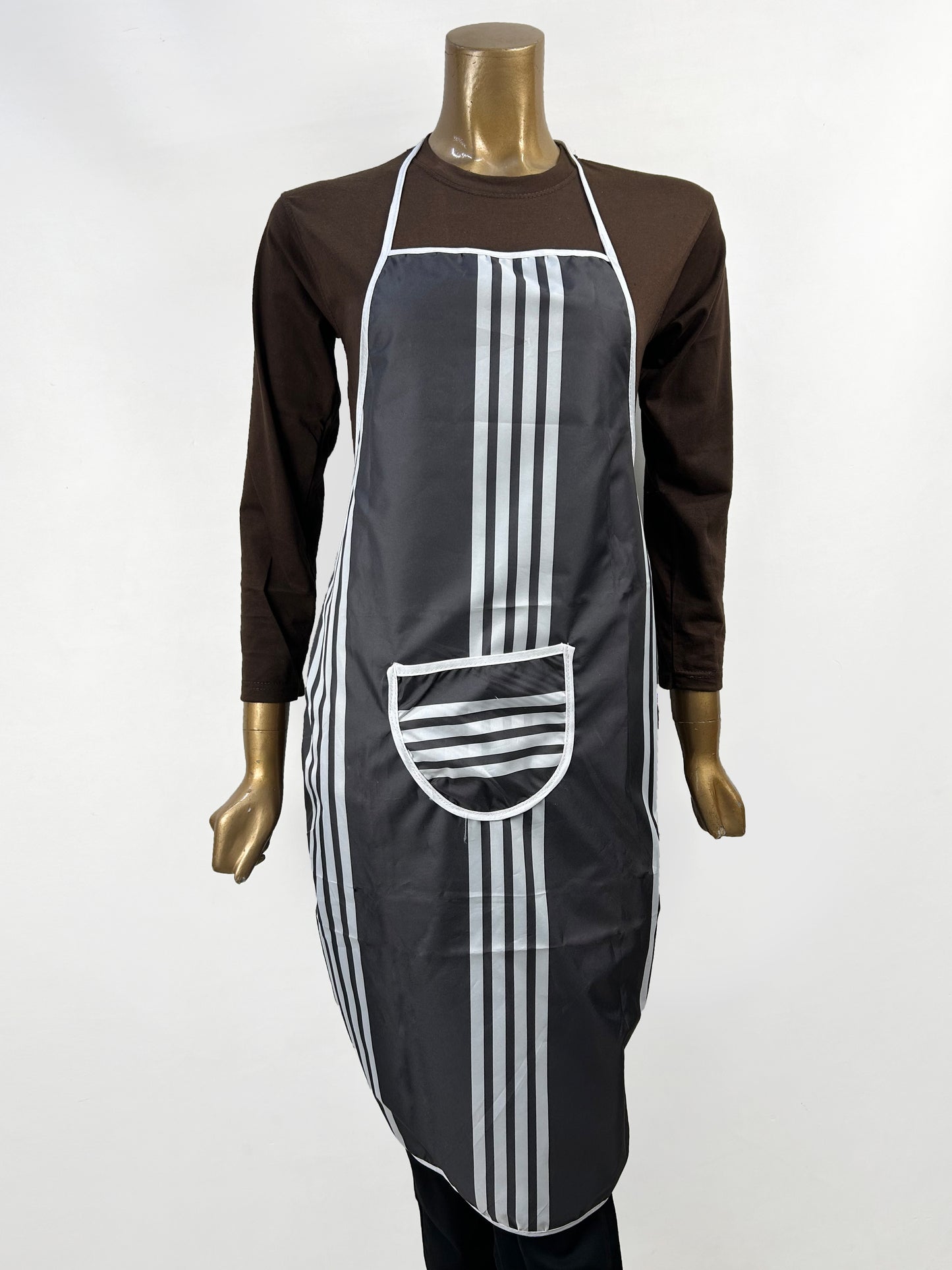 Charcoal Printed Kitchen Cooking Apron With Front-Pocket KA07