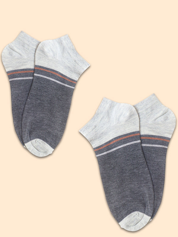 Pack Of 2 Multicolor Ankle Socks for Men MS19