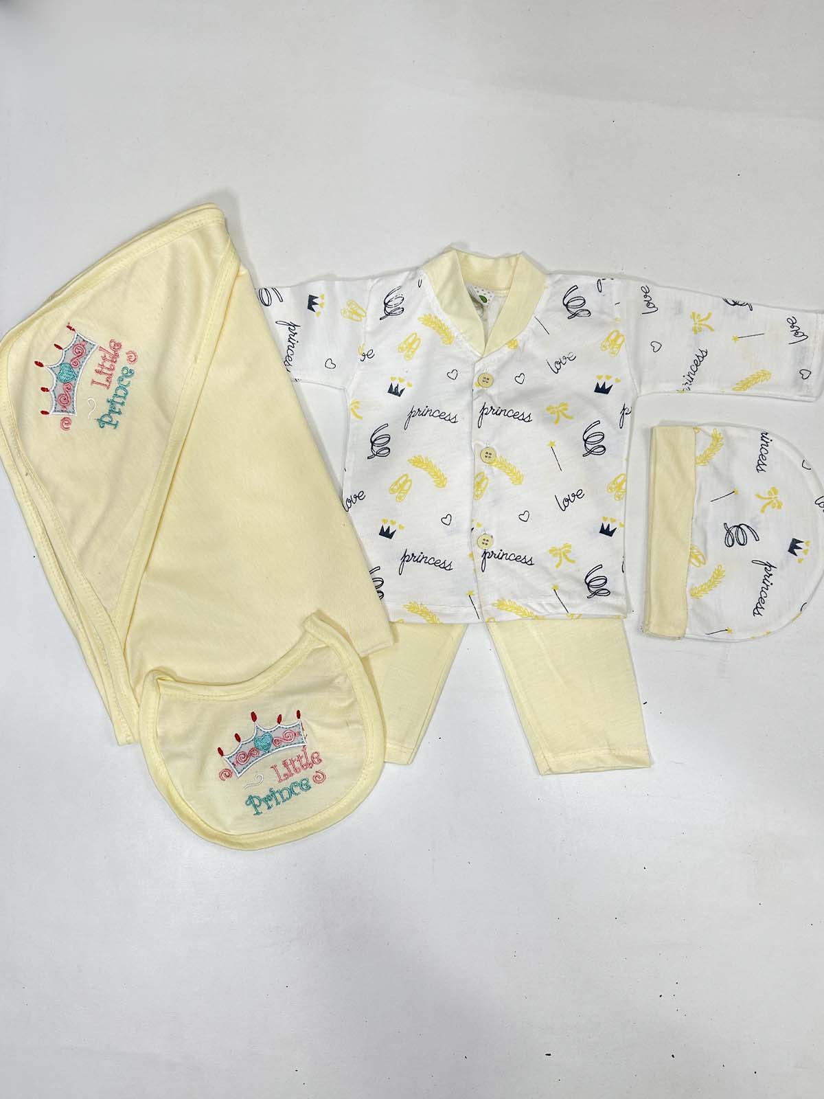 0Mth - 3Mth Yellow 5Pcs Gift Set For Newborn HG NBGS253