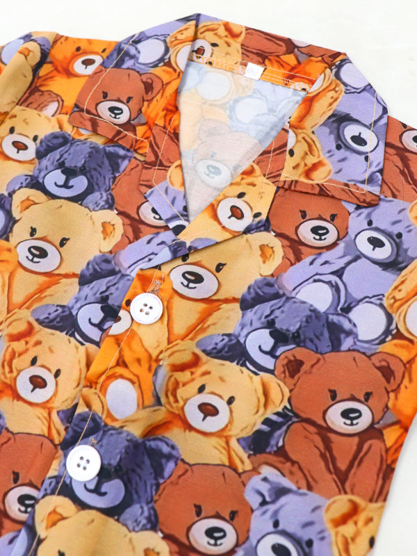 BS57 M Kids Suit 1Yrs - 4Yrs Printed Bears Multicolour