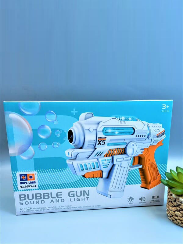 Amazing Bubble Gun Toy for Kids White