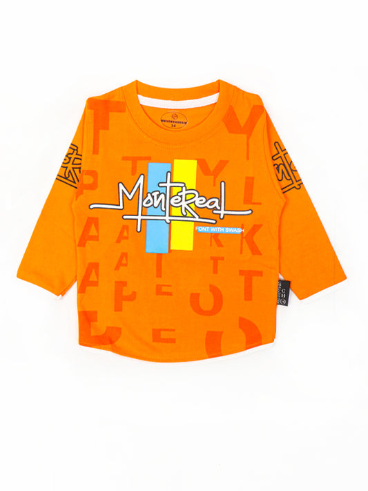 ATT Boys T-Shirt 1.5 Yrs - 3.5 Yrs Montreal Orange