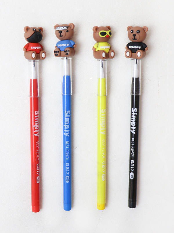 Bear Pack of 4 Pencils