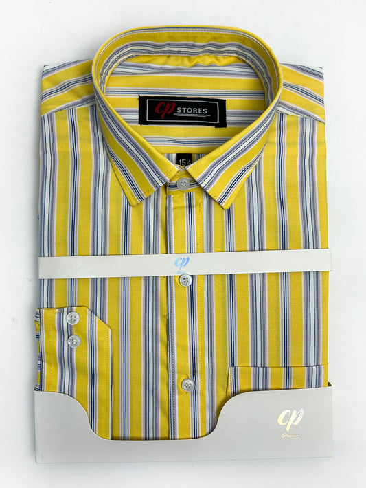 Yellow Formal Dress Shirt For Men AN MFS118