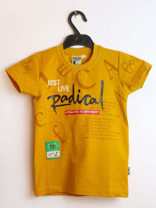 AJ Boys T-Shirt 2.5Yrs - 8 Yrs Radical Mustard