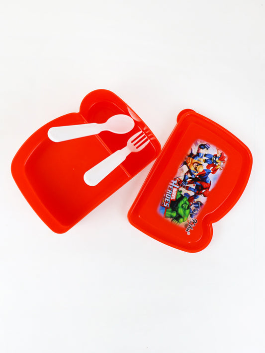 Marvel H School Lunch Box Red