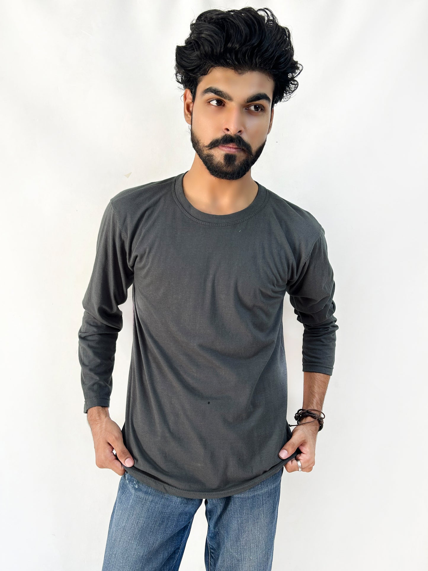 Charcoal Plain T-Shirt For Men MG MTS87