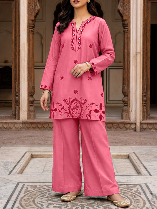 2Pc Co-Ord Set for Girls/Women Pink WCS09