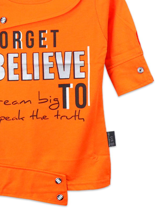 ATT Girls T-Shirt 3.5 Yrs - 9 Yrs Believe Orange