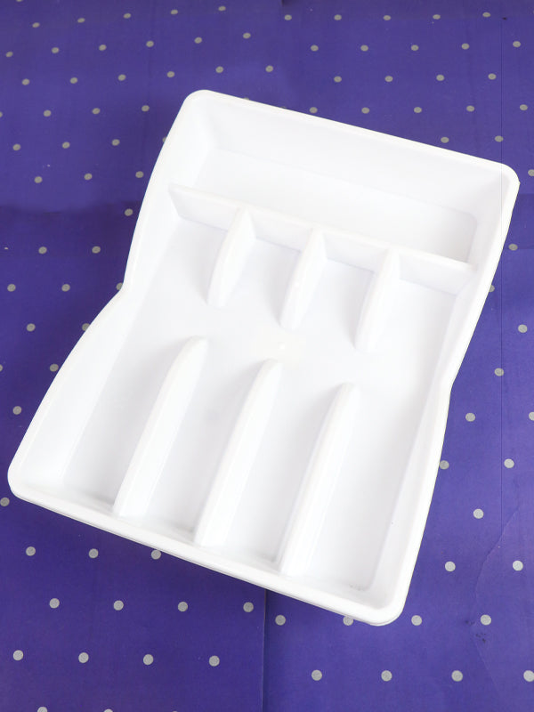 White Plastic Cutlery Tray