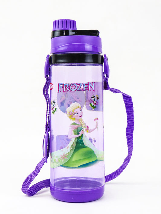 Purple Plastic Water Bottle with Strings - 600ML