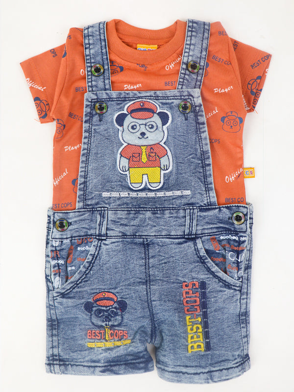 NBS01 AJ Newborn Baba Romper 0Mth - 6Mth Best Cops Orange