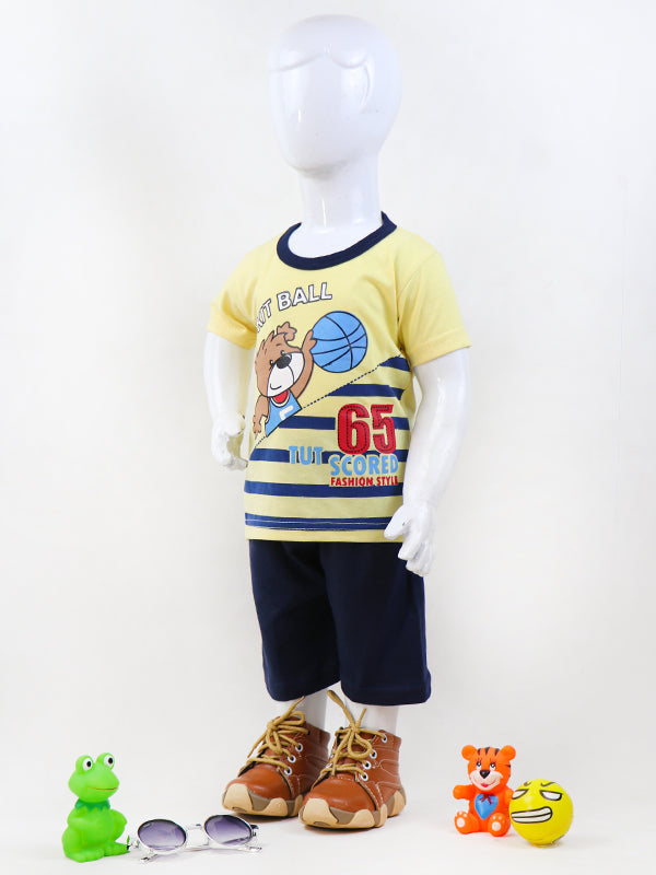 TG Kids Suit 1Yrs - 4Yrs Baskit Ball Yellow