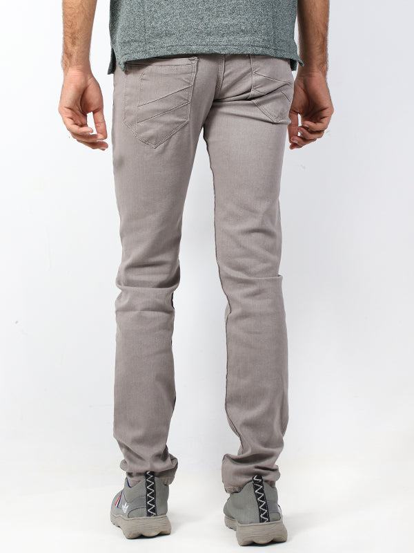 Men's Regular Fit Stretchable Denim Jeans Light Grey