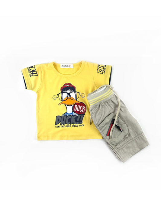 3Mth - 9Mth Duck Yellow Baba Suit For Newborns UG NBS505