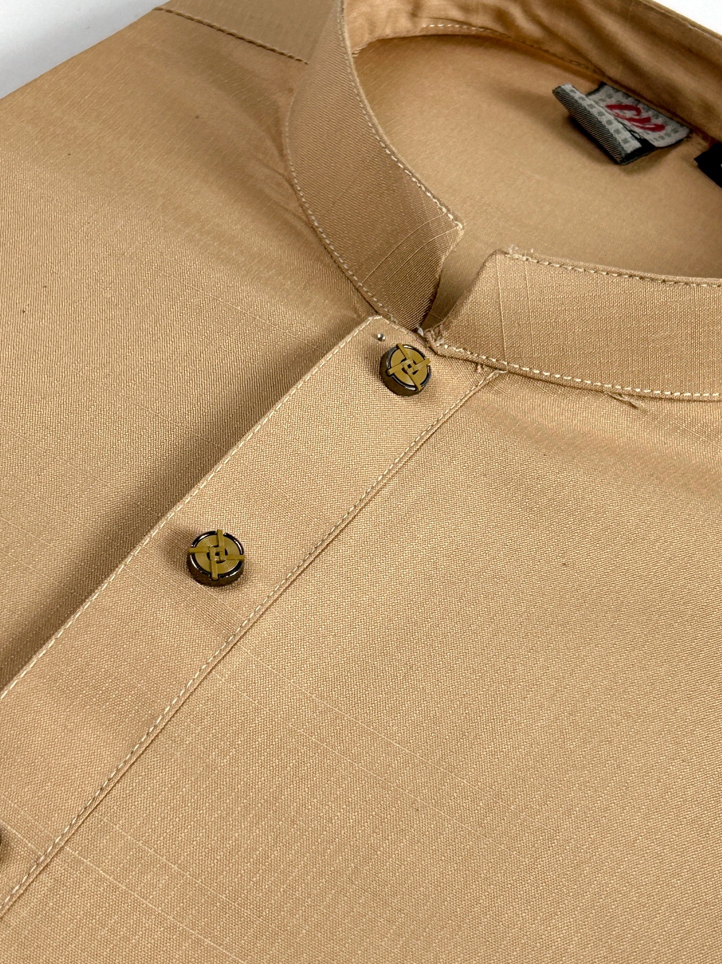 781-3 Fawn Stitched Suit Kameez Shalwar For Men MSK263