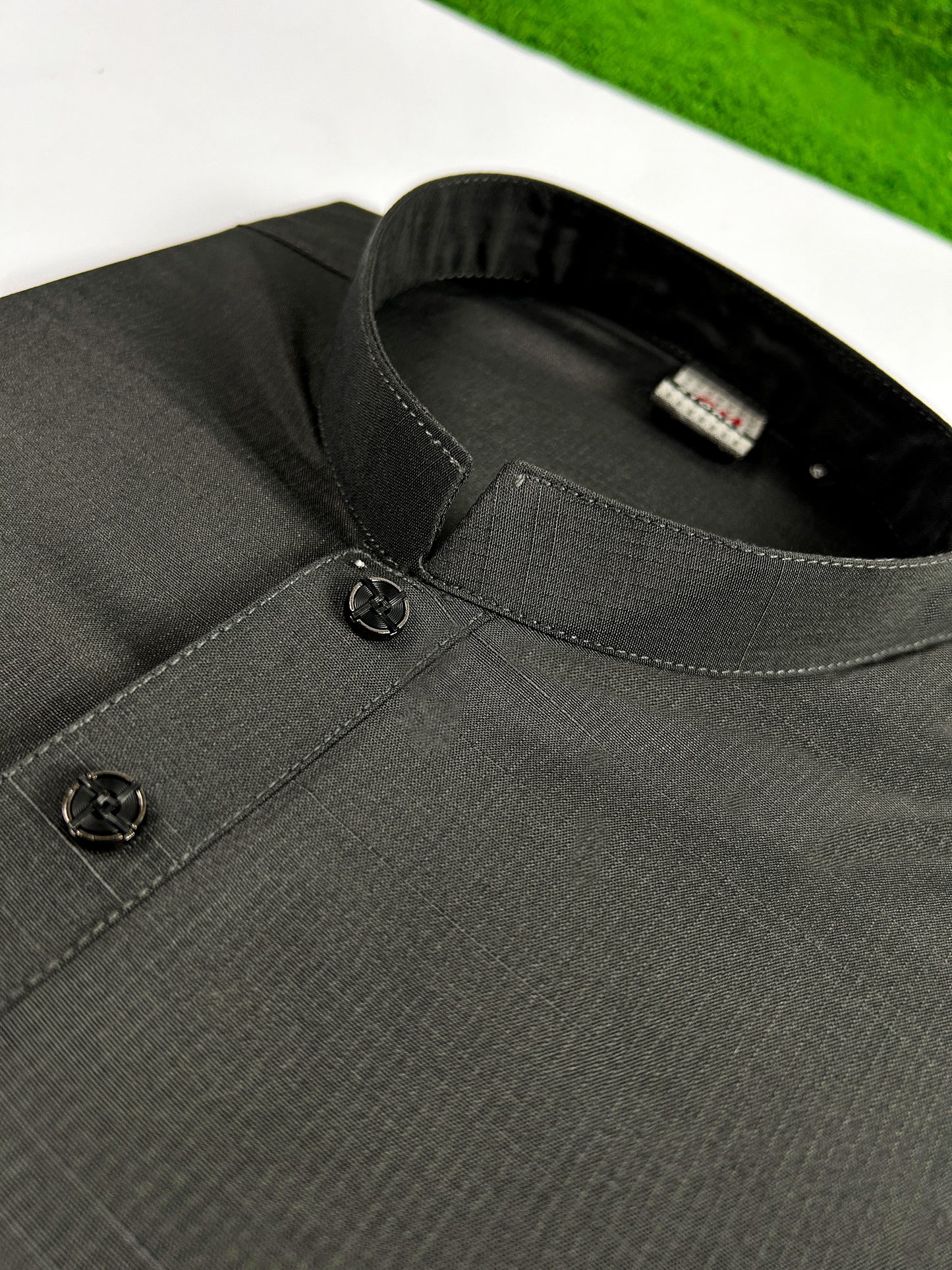 781-2 Charcoal Stitched Suit Kameez Shalwar For Men MSK262