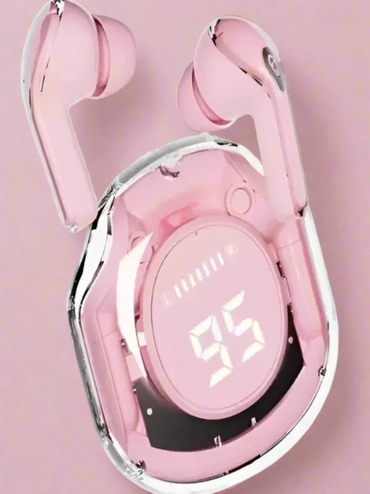 Pink Air 39 Transparent Wireless Stereo Earbuds MA46