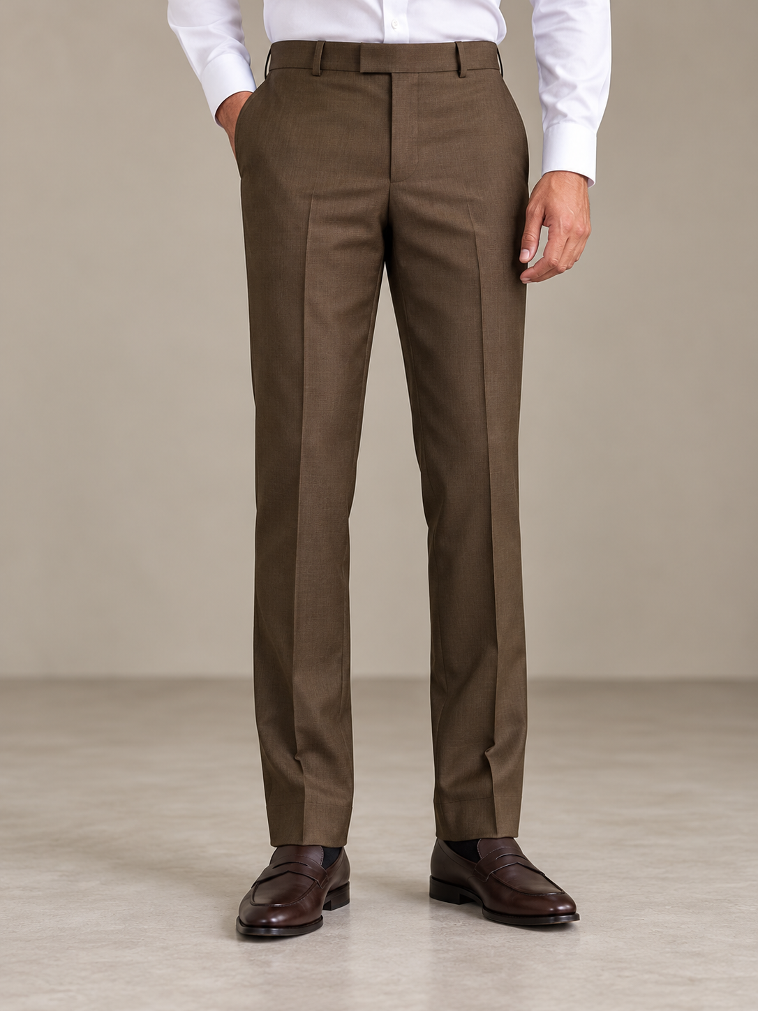 Brown Formal Dress Pant For Men MFP110