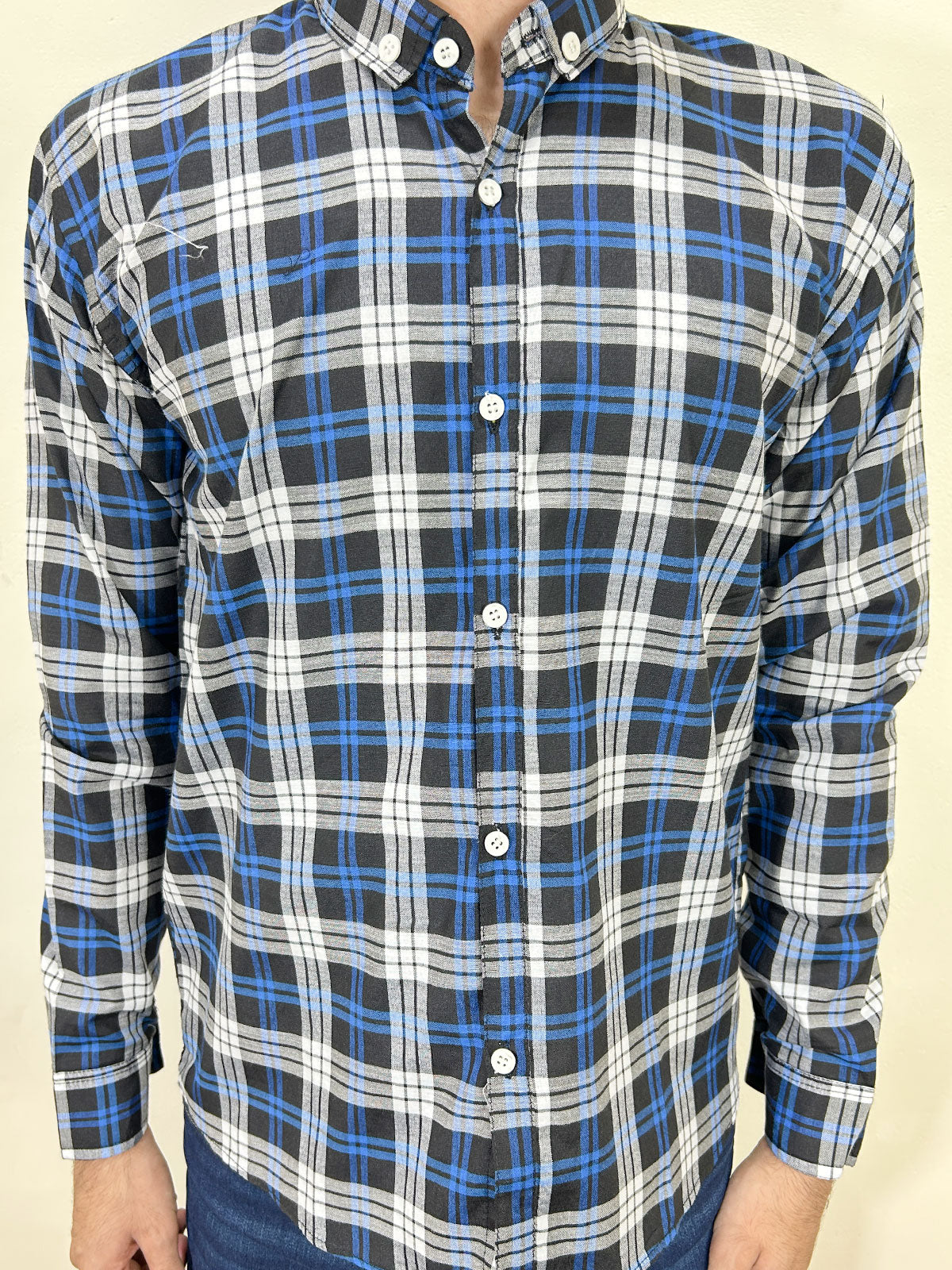 Blue Checks Casual Shirt For Men MCS105