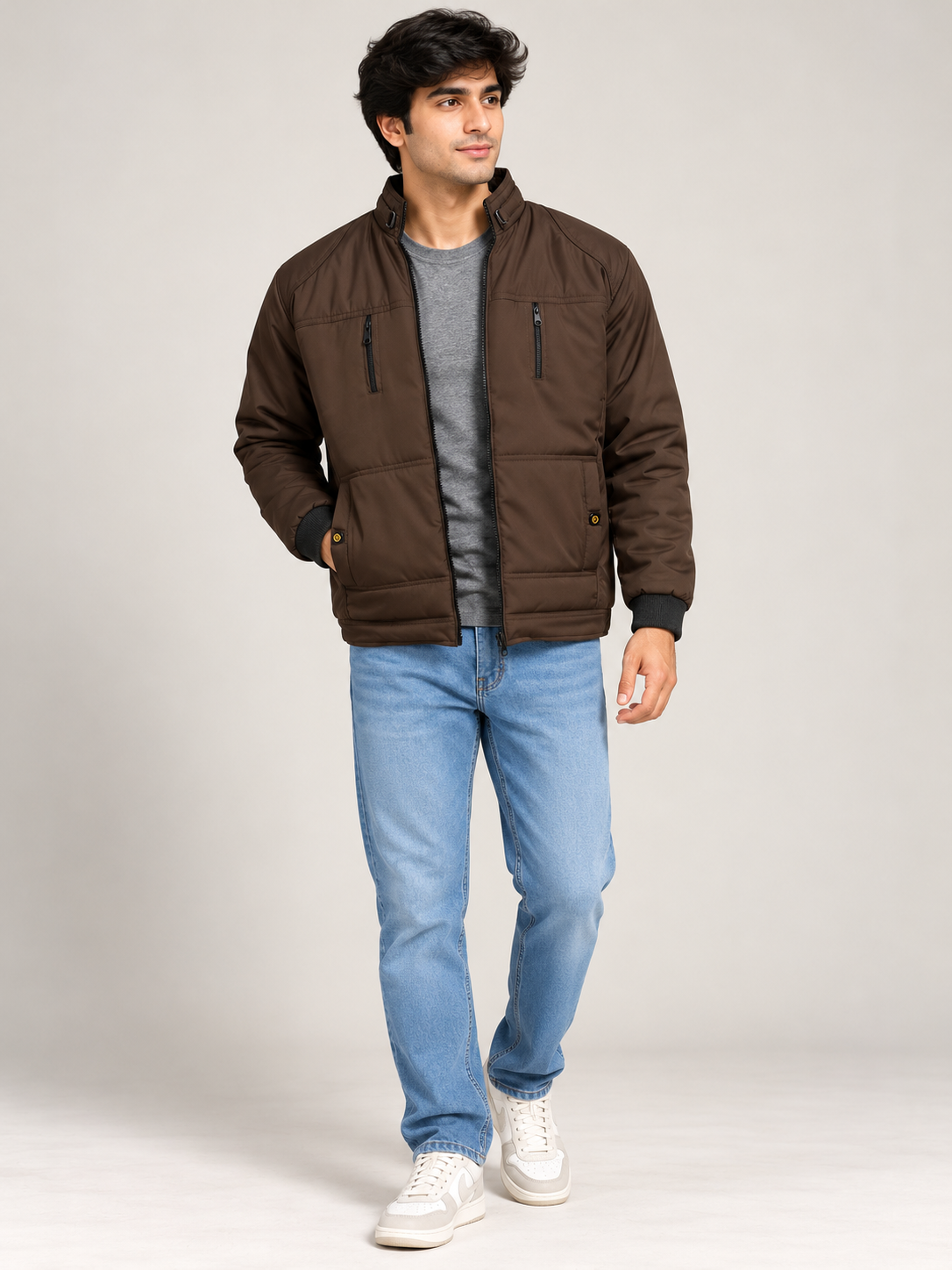 Winter Jacket for Men Coffee Brown MJ39