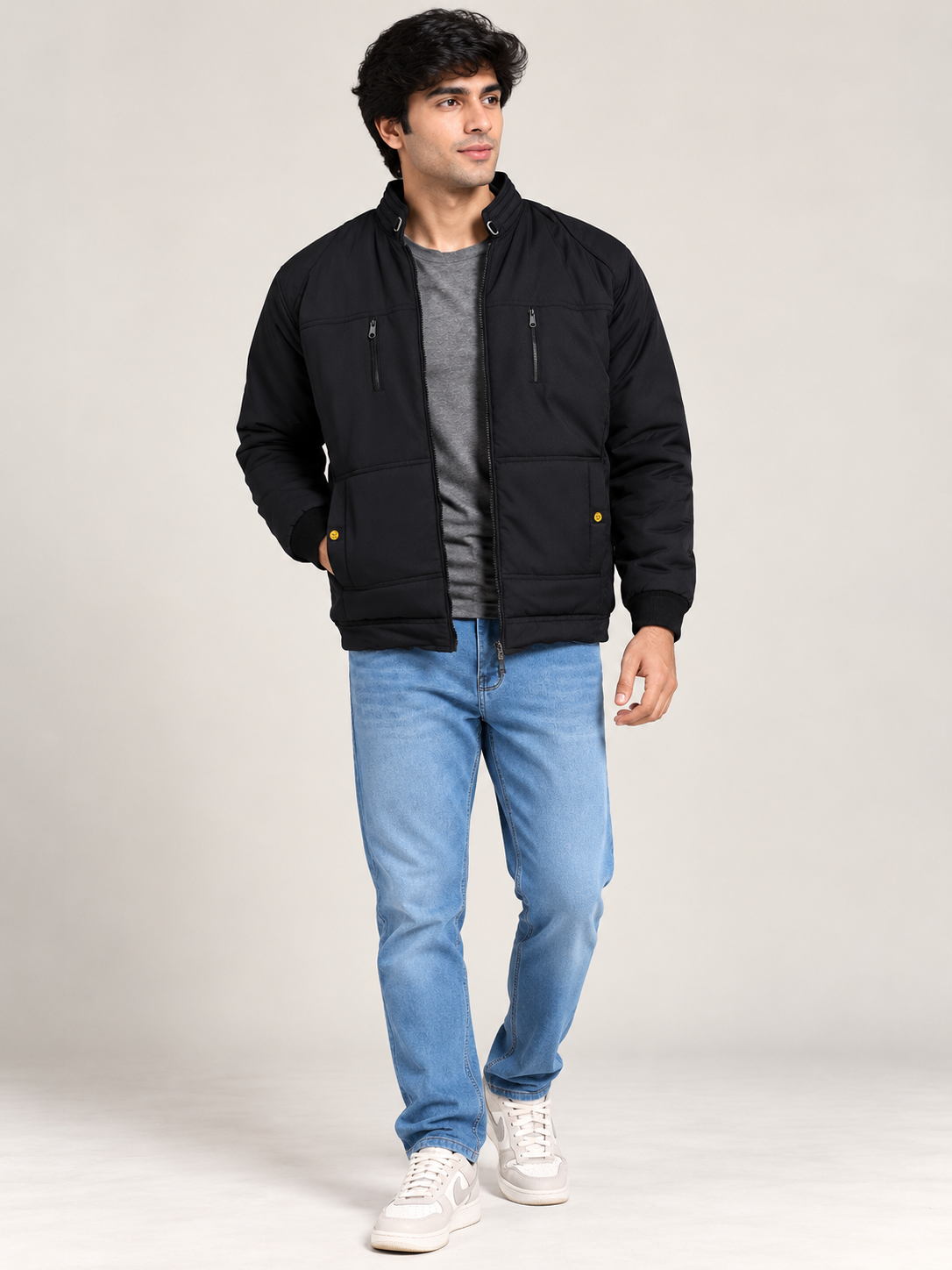 Winter Jacket for Men Jet Black MJ38