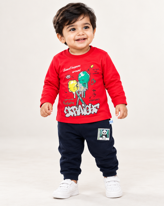1Yr - 4Yrs Red Suit For Kids BS841