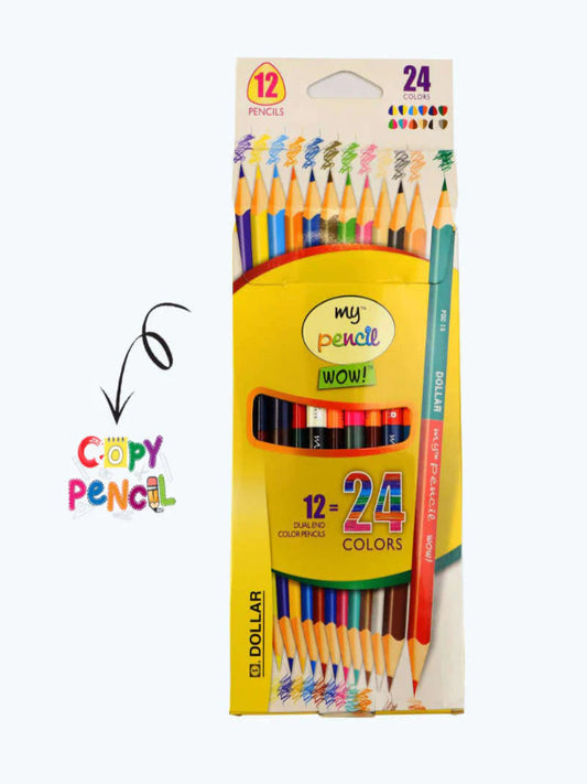 Pack Of 12 Dollar My Pencil Dual End Colour Pencils