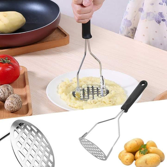 Stainless Steel Potato Masher Black