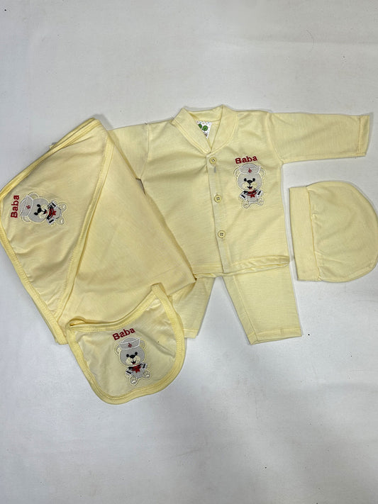 0Mth - 3Mth Yellow 5Pcs Gift Set For Newborn HG NBGS261