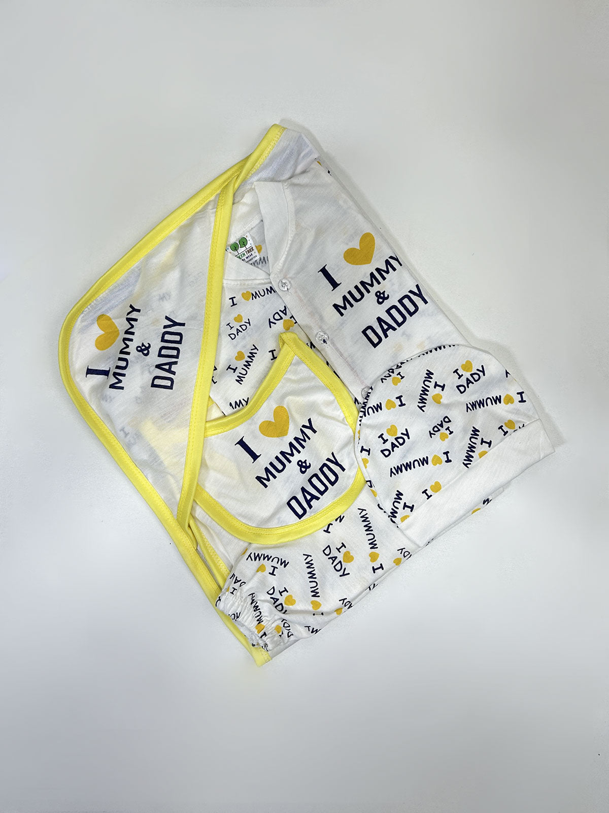 0Mth - 3Mth Yellow 5Pcs Gift Set For Newborn HG NBGS270