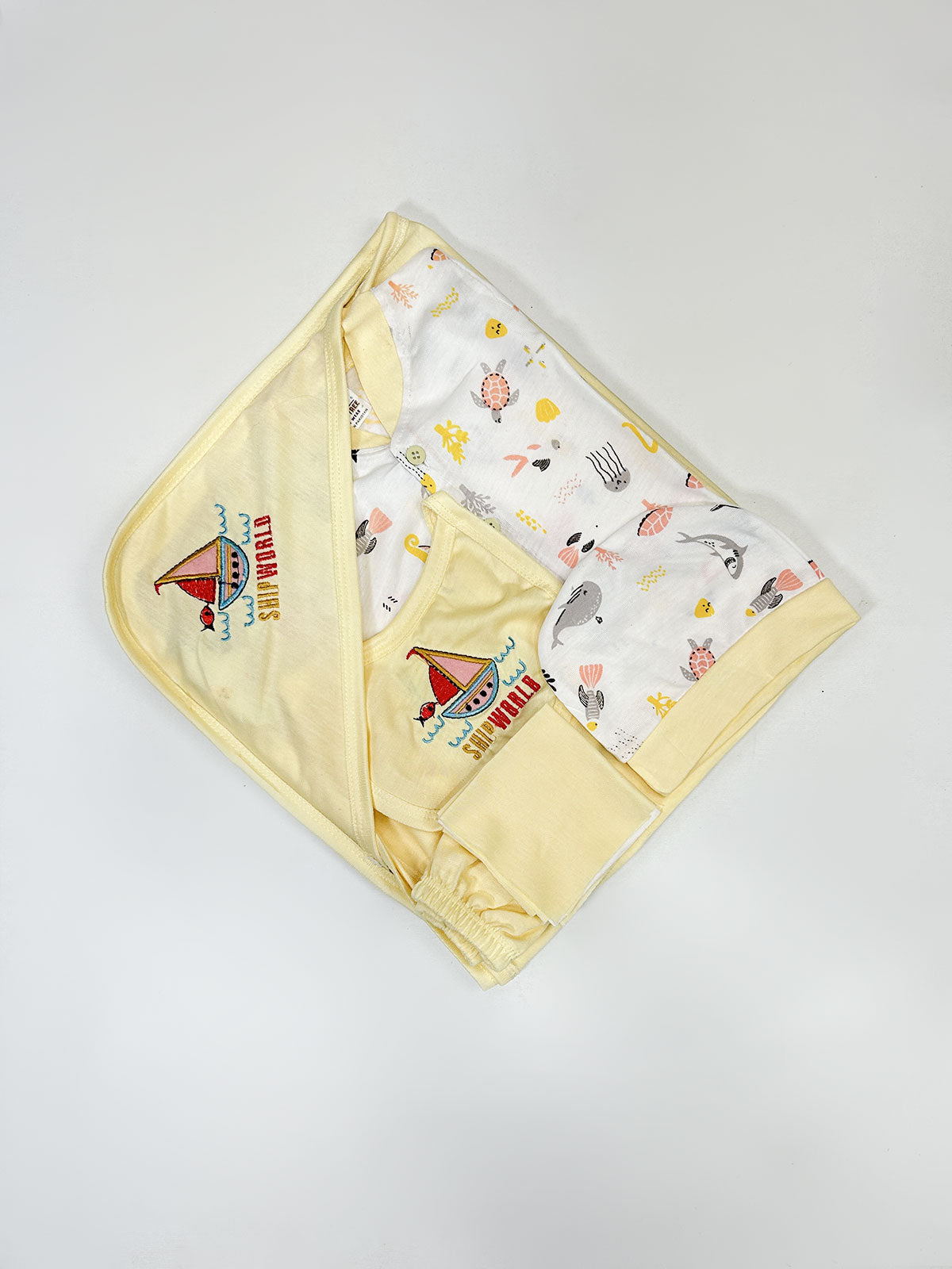 0Mth - 3Mth Yellow 5Pcs Gift Set For Newborn HG NBGS250