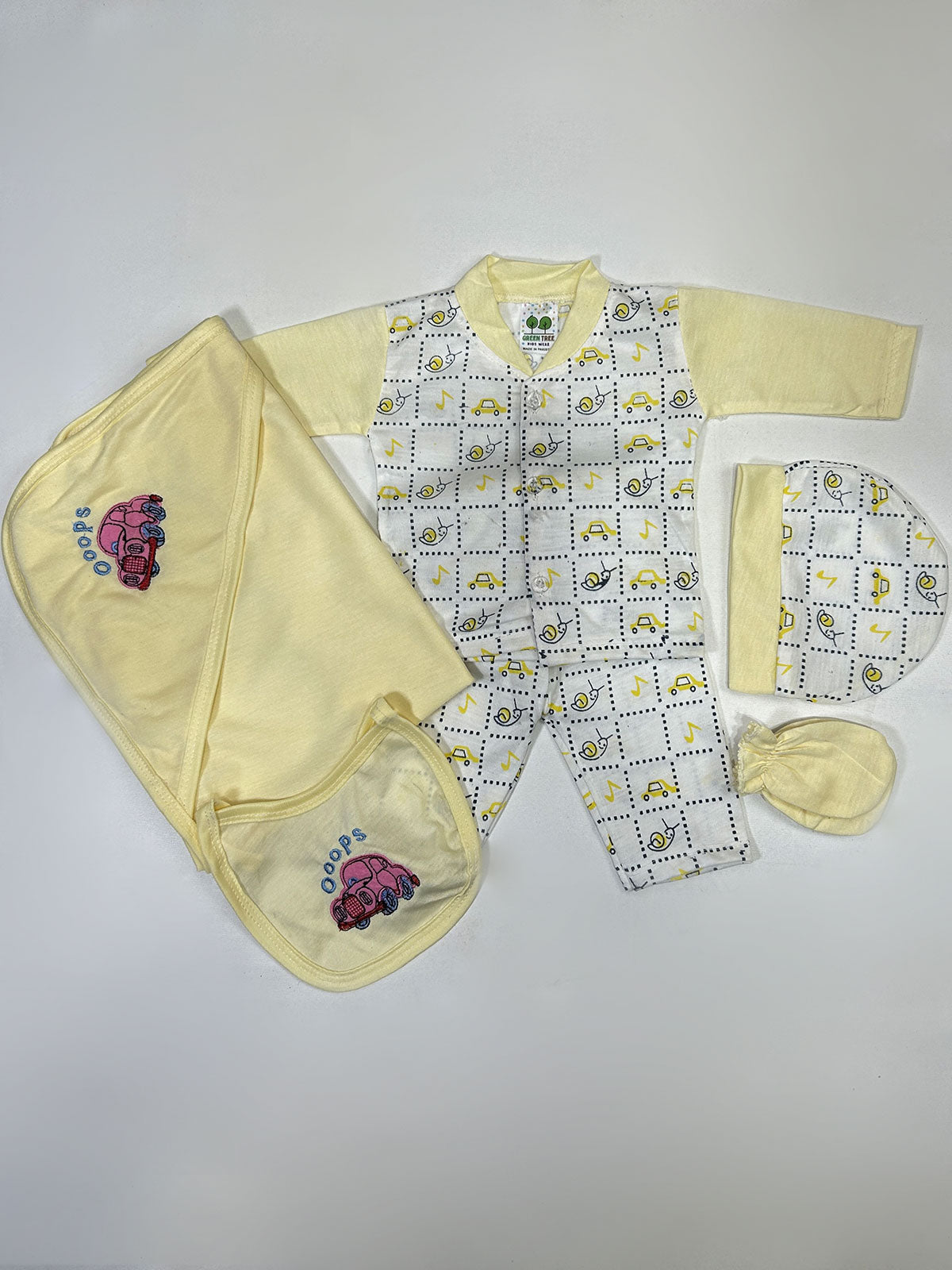 0Mth - 3Mth Yellow 5Pcs Gift Set For Newborn HG NBGS266