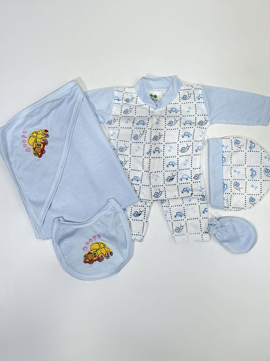 0Mth - 3Mth Blue 5Pcs Gift Set For Newborn HG NBGS267