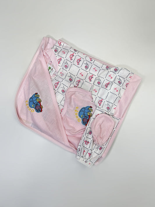 0Mth - 3Mth Pink 5Pcs Gift Set For Newborn HG NBGS268